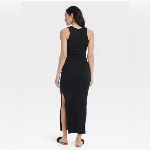 NWT Women's Rib-Knit Maxi Bodycon Dress - Picture 2 of 3